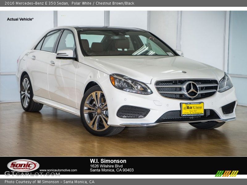 Polar White / Chestnut Brown/Black 2016 Mercedes-Benz E 350 Sedan