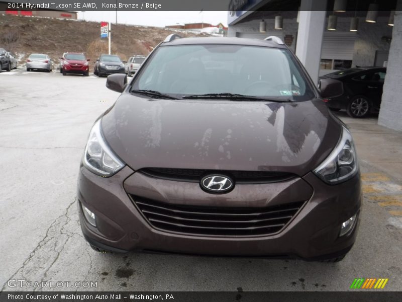 Kona Bronze / Beige 2014 Hyundai Tucson SE AWD
