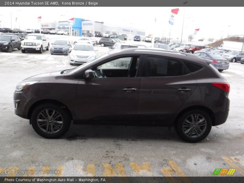 Kona Bronze / Beige 2014 Hyundai Tucson SE AWD