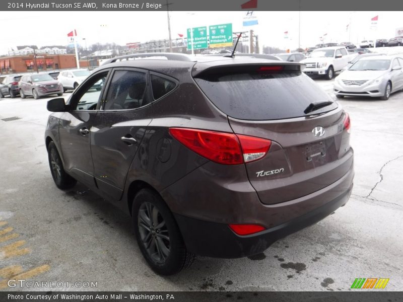 Kona Bronze / Beige 2014 Hyundai Tucson SE AWD