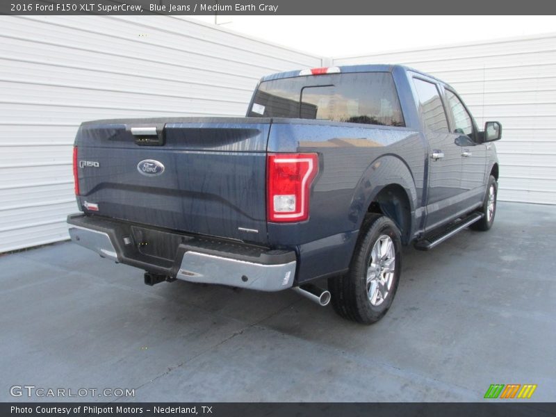 Blue Jeans / Medium Earth Gray 2016 Ford F150 XLT SuperCrew