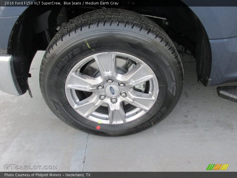 Blue Jeans / Medium Earth Gray 2016 Ford F150 XLT SuperCrew