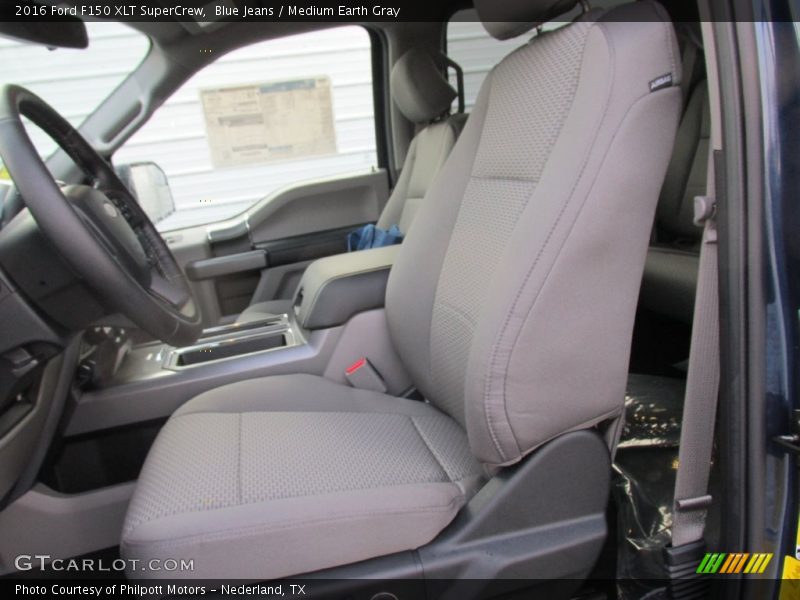 Blue Jeans / Medium Earth Gray 2016 Ford F150 XLT SuperCrew