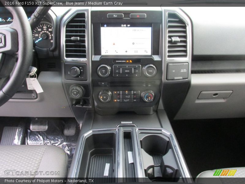 Blue Jeans / Medium Earth Gray 2016 Ford F150 XLT SuperCrew