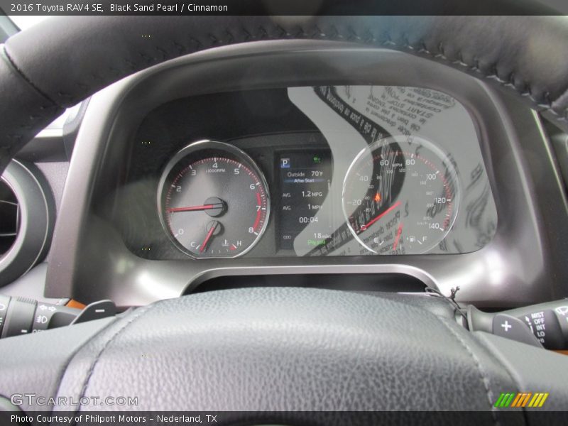 Black Sand Pearl / Cinnamon 2016 Toyota RAV4 SE