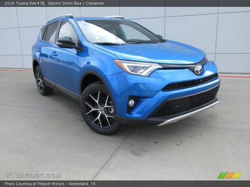 Electric Storm Blue / Cinnamon 2016 Toyota RAV4 SE