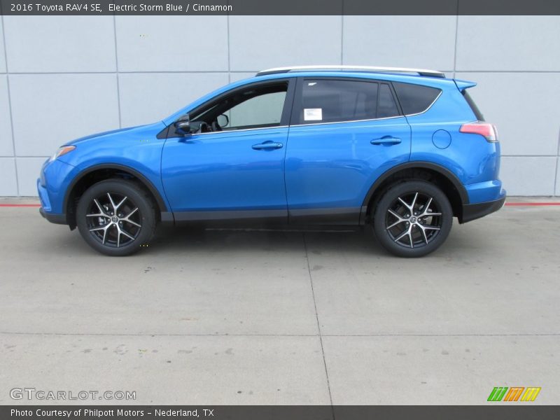 Electric Storm Blue / Cinnamon 2016 Toyota RAV4 SE