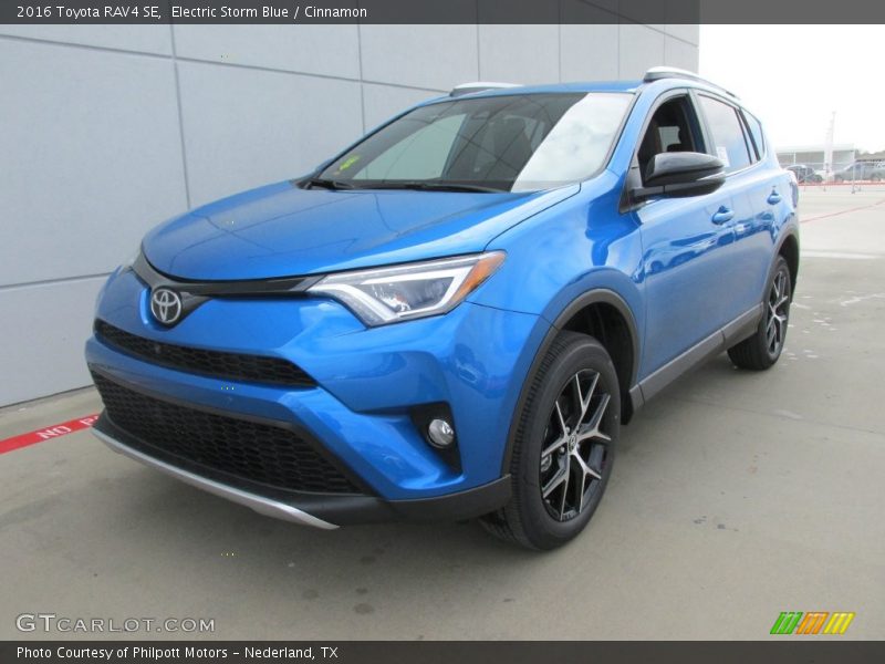 Electric Storm Blue / Cinnamon 2016 Toyota RAV4 SE