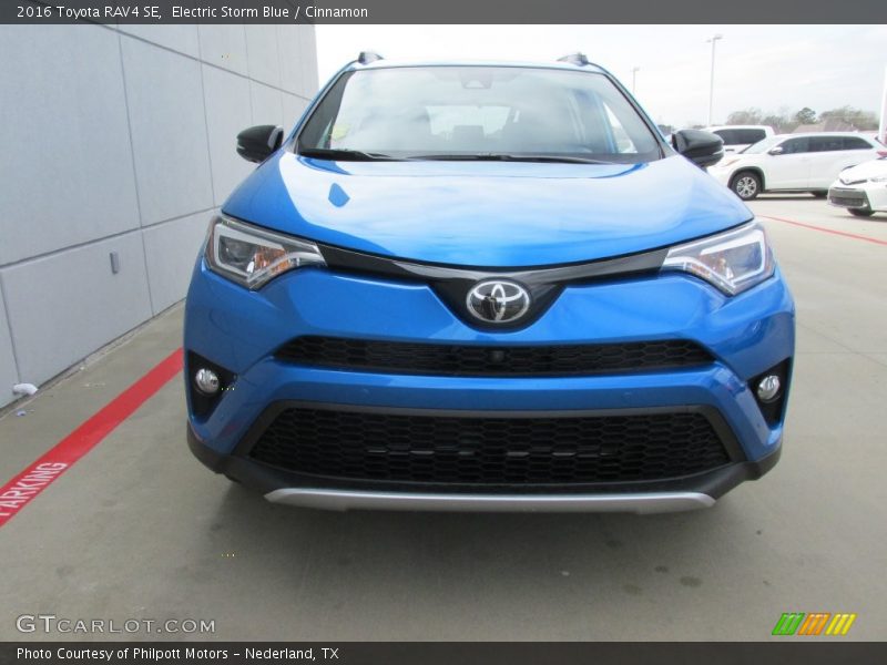 Electric Storm Blue / Cinnamon 2016 Toyota RAV4 SE