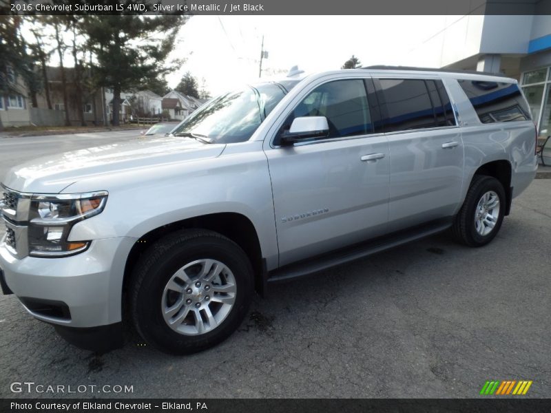 Silver Ice Metallic / Jet Black 2016 Chevrolet Suburban LS 4WD