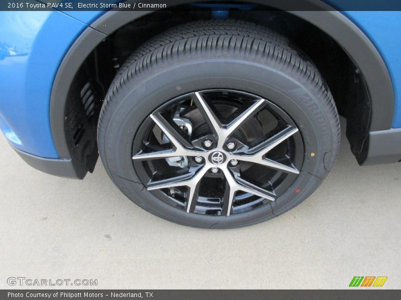 Electric Storm Blue / Cinnamon 2016 Toyota RAV4 SE