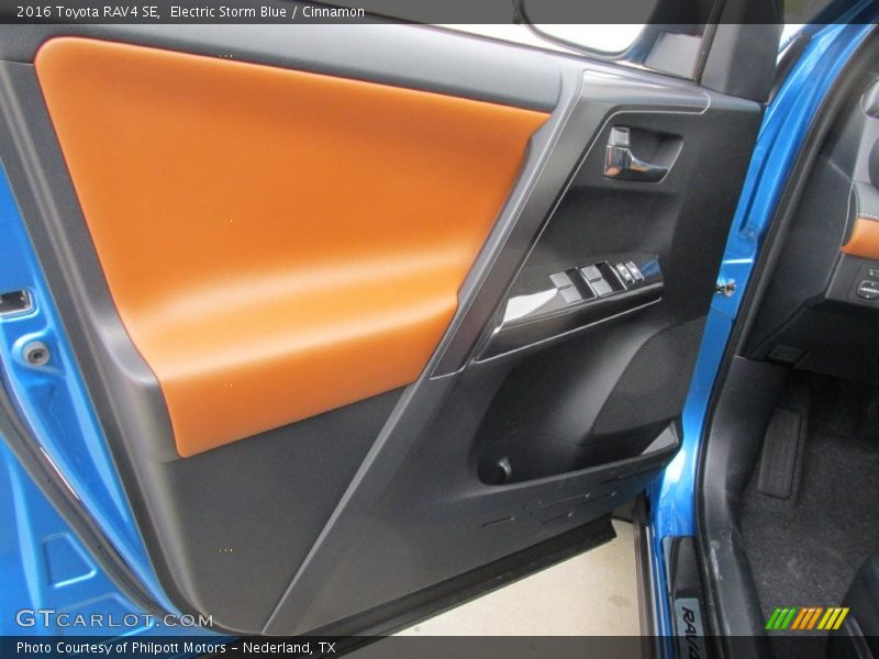 Electric Storm Blue / Cinnamon 2016 Toyota RAV4 SE