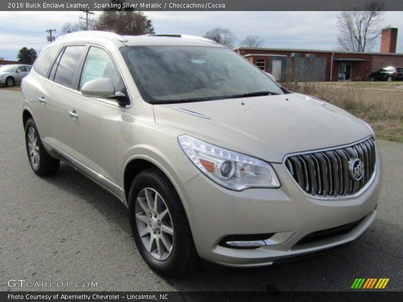 Sparkling Silver Metallic / Choccachino/Cocoa 2016 Buick Enclave Leather