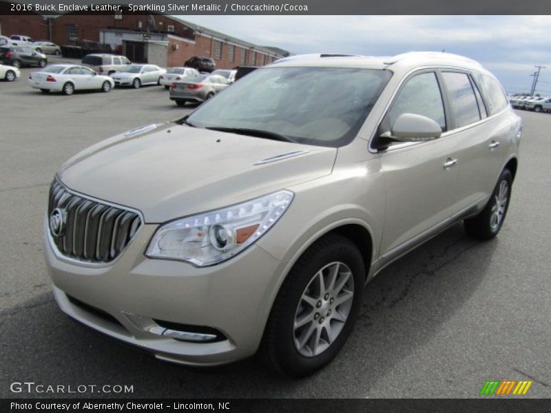 Sparkling Silver Metallic / Choccachino/Cocoa 2016 Buick Enclave Leather