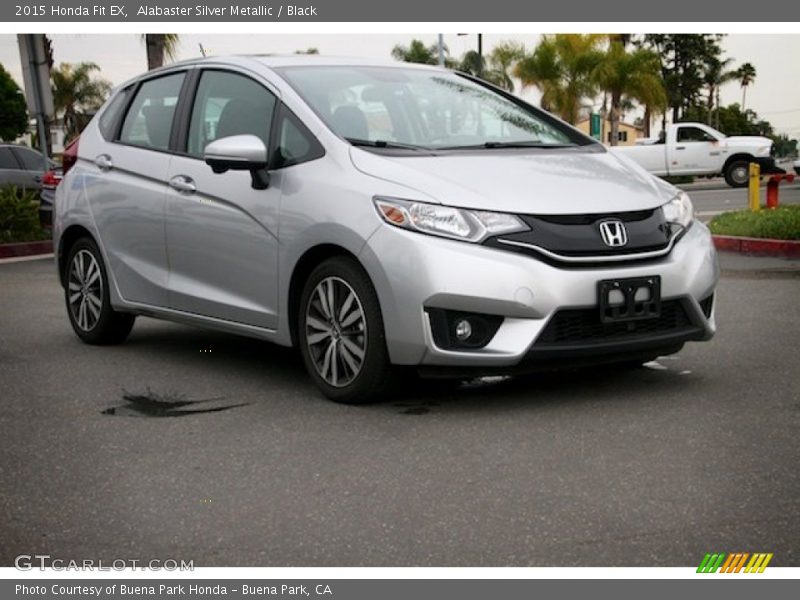 Alabaster Silver Metallic / Black 2015 Honda Fit EX