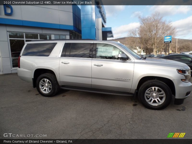 Silver Ice Metallic / Jet Black 2016 Chevrolet Suburban LS 4WD