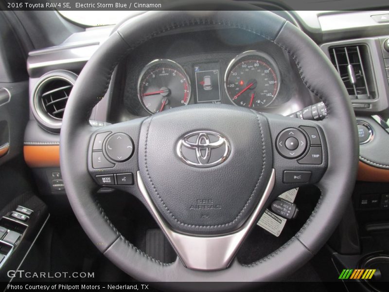 Electric Storm Blue / Cinnamon 2016 Toyota RAV4 SE