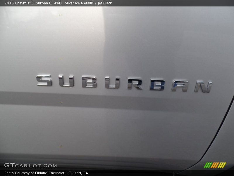 Silver Ice Metallic / Jet Black 2016 Chevrolet Suburban LS 4WD