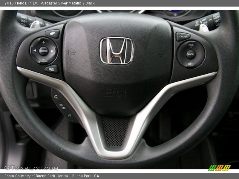 Alabaster Silver Metallic / Black 2015 Honda Fit EX