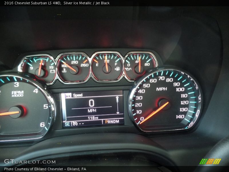 Silver Ice Metallic / Jet Black 2016 Chevrolet Suburban LS 4WD