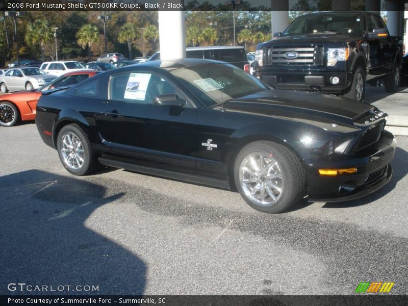 Black / Black 2008 Ford Mustang Shelby GT500KR Coupe