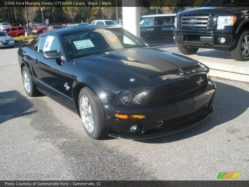 Black / Black 2008 Ford Mustang Shelby GT500KR Coupe