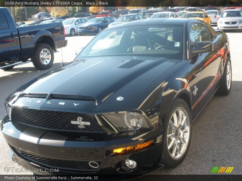 Black / Black 2008 Ford Mustang Shelby GT500KR Coupe