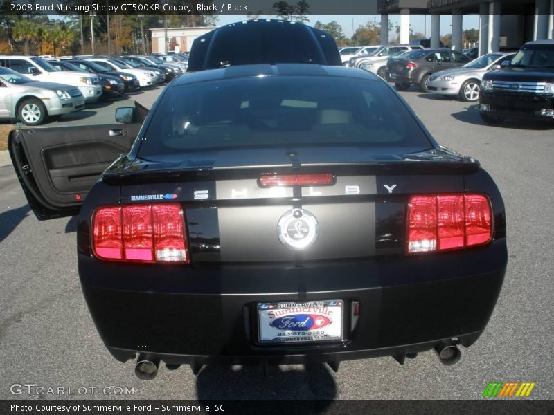 Black / Black 2008 Ford Mustang Shelby GT500KR Coupe