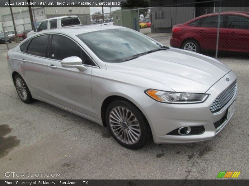 Ingot Silver Metallic / Charcoal Black 2013 Ford Fusion Titanium
