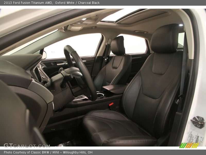 Oxford White / Charcoal Black 2013 Ford Fusion Titanium AWD