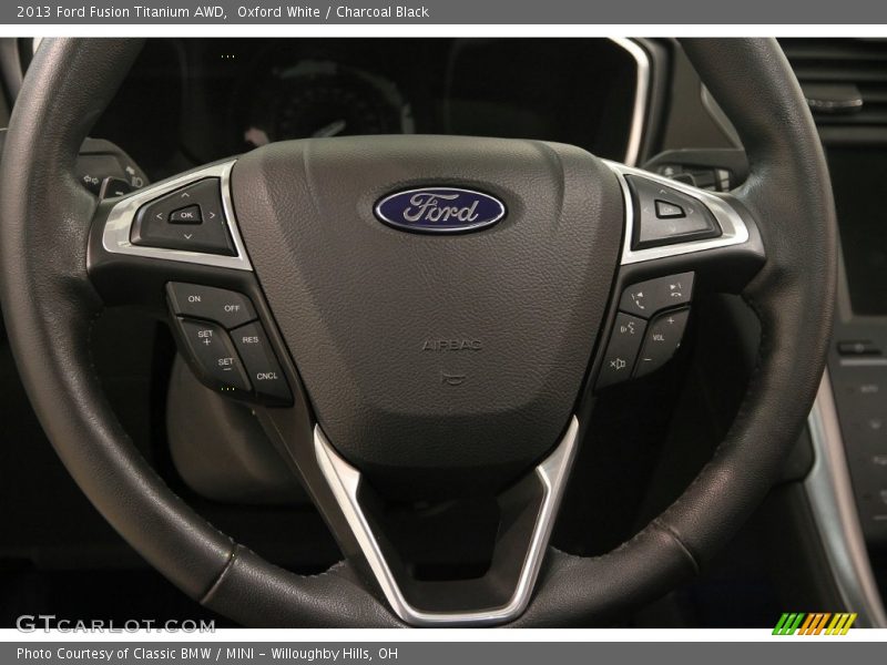 Oxford White / Charcoal Black 2013 Ford Fusion Titanium AWD