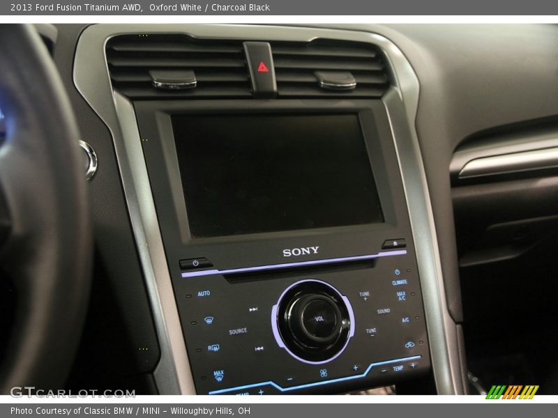 Oxford White / Charcoal Black 2013 Ford Fusion Titanium AWD