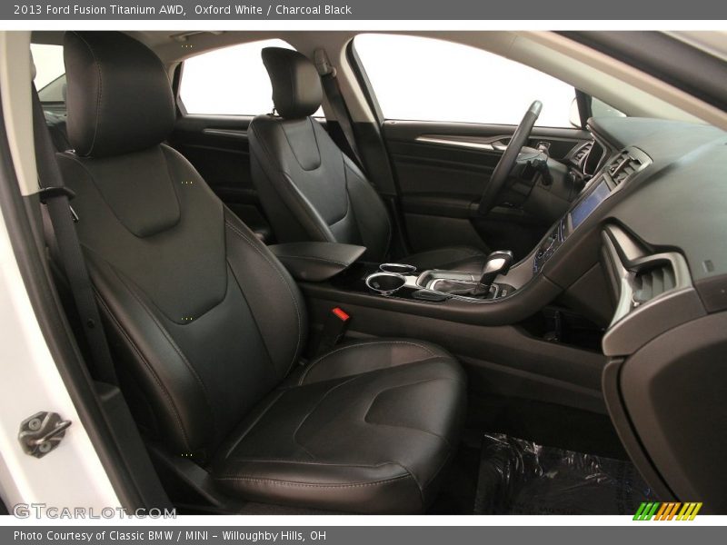 Oxford White / Charcoal Black 2013 Ford Fusion Titanium AWD