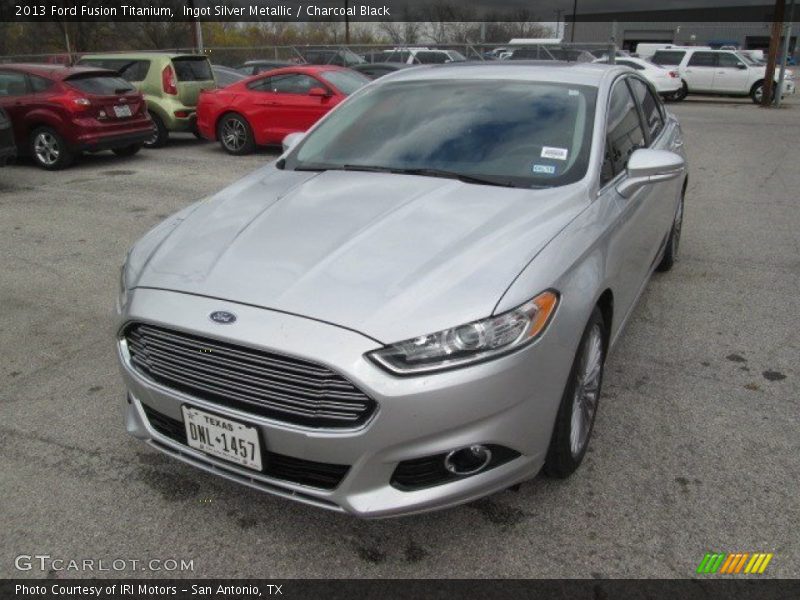 Ingot Silver Metallic / Charcoal Black 2013 Ford Fusion Titanium