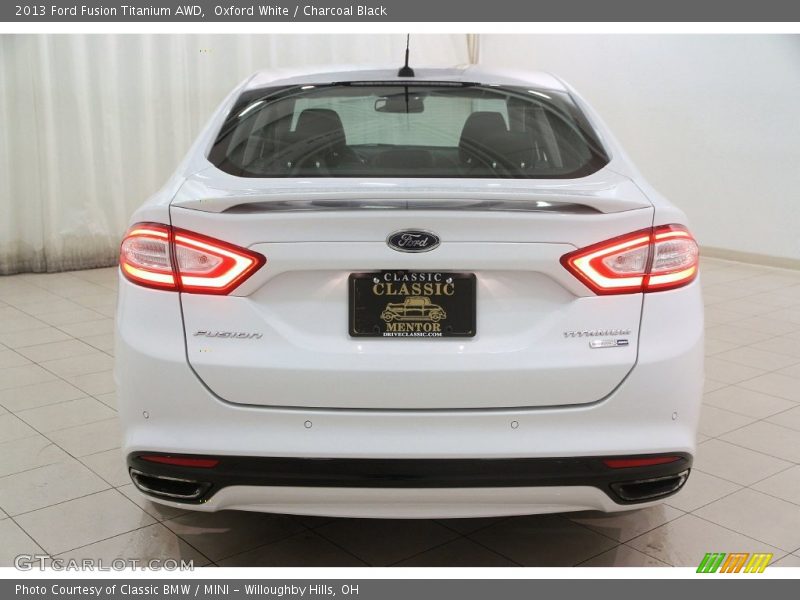 Oxford White / Charcoal Black 2013 Ford Fusion Titanium AWD