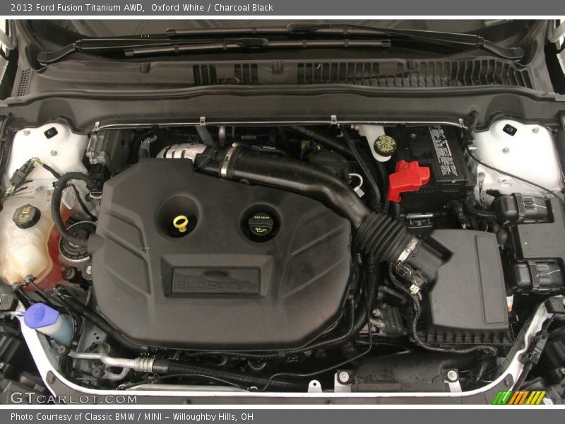 Oxford White / Charcoal Black 2013 Ford Fusion Titanium AWD