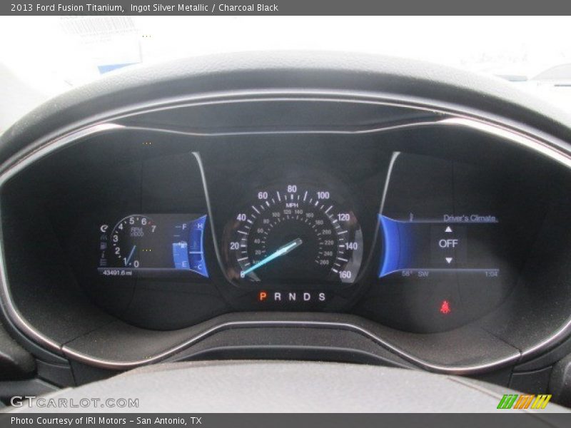 Ingot Silver Metallic / Charcoal Black 2013 Ford Fusion Titanium