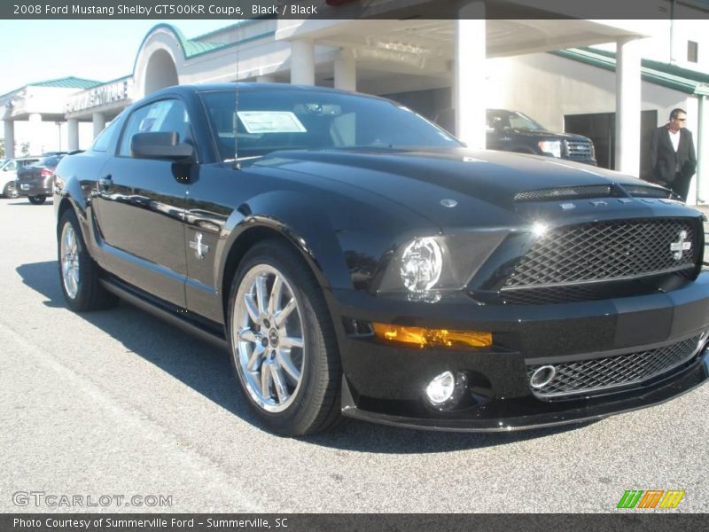 Black / Black 2008 Ford Mustang Shelby GT500KR Coupe