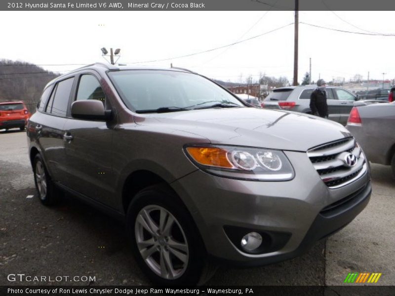 Mineral Gray / Cocoa Black 2012 Hyundai Santa Fe Limited V6 AWD