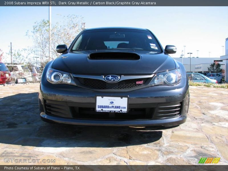 Dark Gray Metallic / Carbon Black/Graphite Gray Alcantara 2008 Subaru Impreza WRX STi