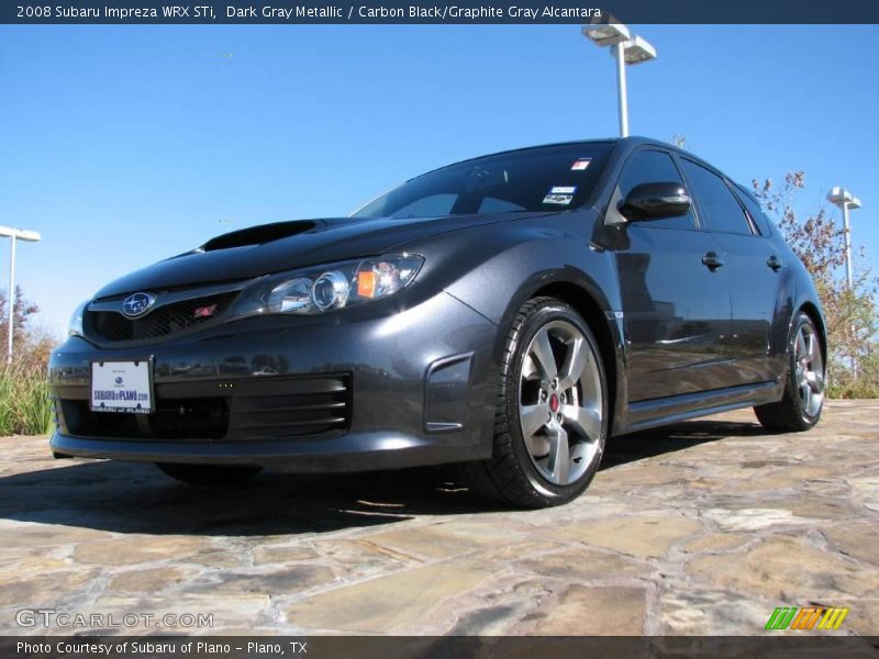 Dark Gray Metallic / Carbon Black/Graphite Gray Alcantara 2008 Subaru Impreza WRX STi