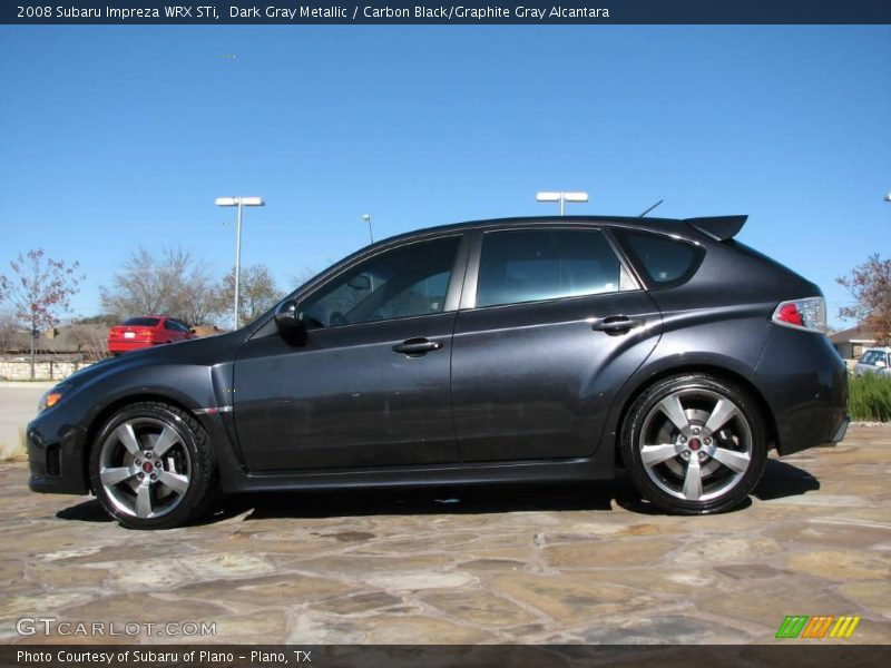 Dark Gray Metallic / Carbon Black/Graphite Gray Alcantara 2008 Subaru Impreza WRX STi