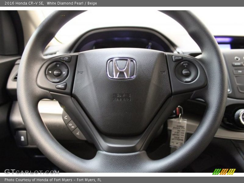 White Diamond Pearl / Beige 2016 Honda CR-V SE