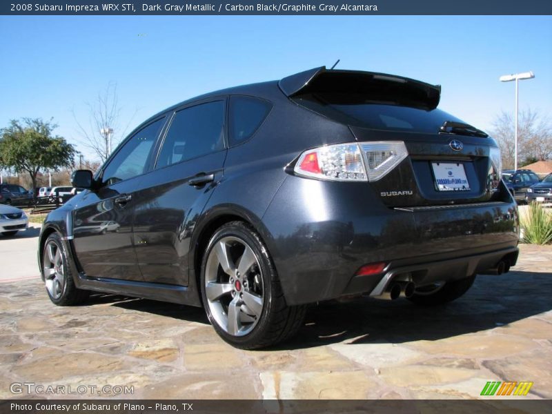 Dark Gray Metallic / Carbon Black/Graphite Gray Alcantara 2008 Subaru Impreza WRX STi