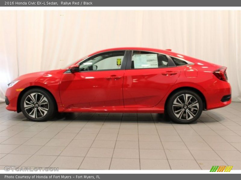 Rallye Red / Black 2016 Honda Civic EX-L Sedan