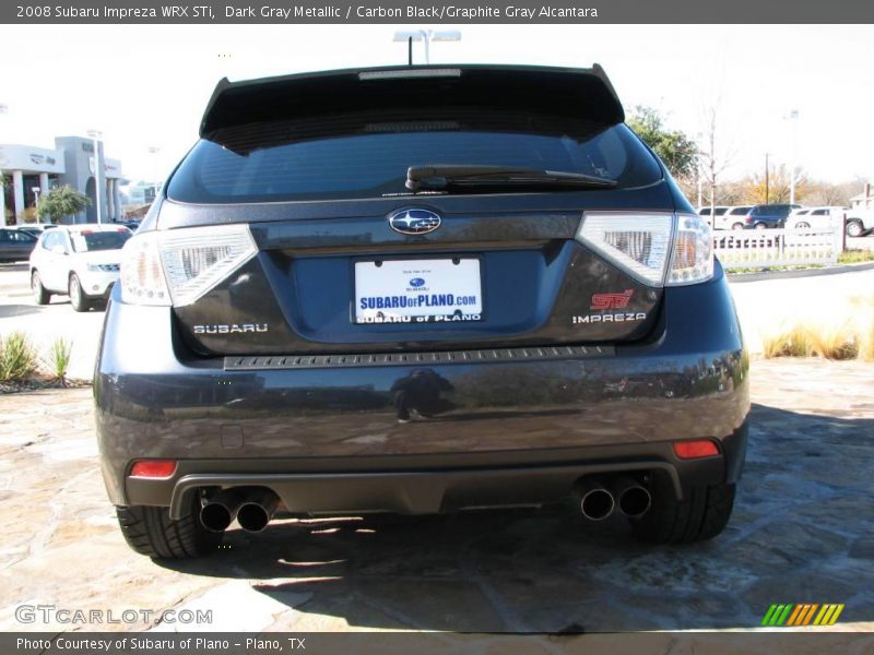 Dark Gray Metallic / Carbon Black/Graphite Gray Alcantara 2008 Subaru Impreza WRX STi