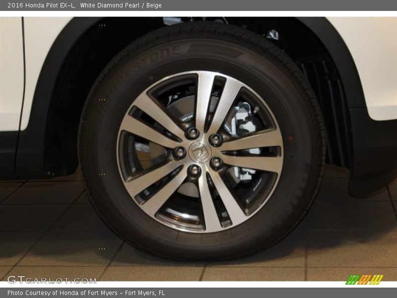 White Diamond Pearl / Beige 2016 Honda Pilot EX-L