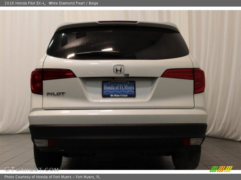 White Diamond Pearl / Beige 2016 Honda Pilot EX-L