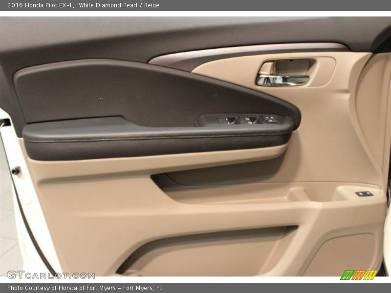 White Diamond Pearl / Beige 2016 Honda Pilot EX-L