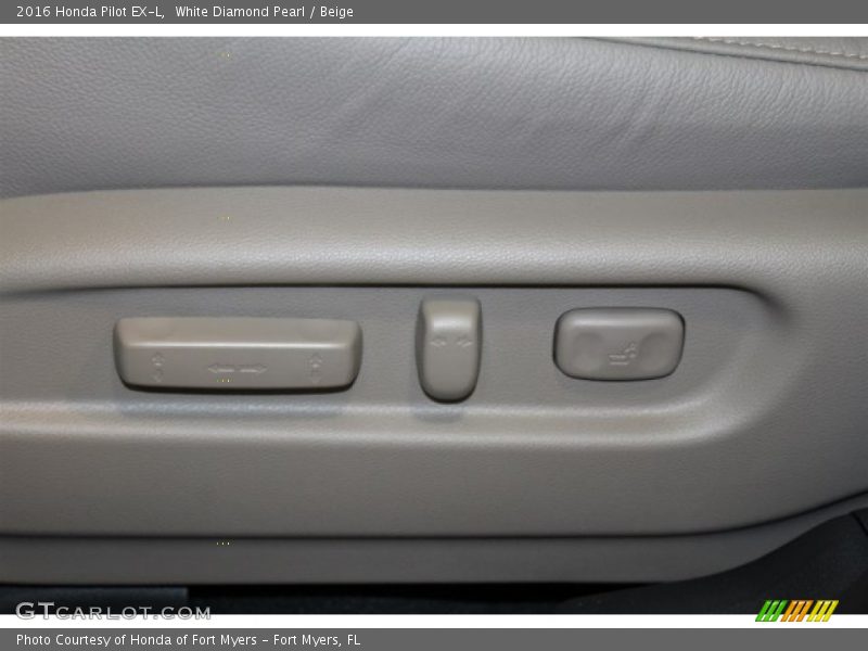 White Diamond Pearl / Beige 2016 Honda Pilot EX-L